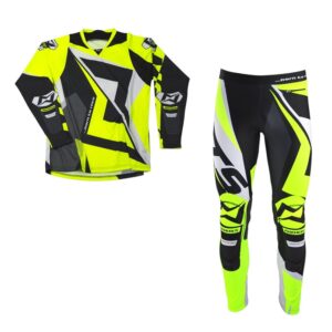 MOTS - Completo Trial Maglia + Pantalone RIDER3 Giallo Fluo